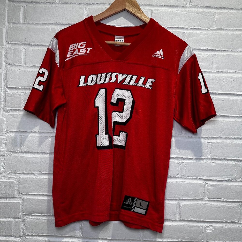 Adidas University of Louisville Cardinals Football Jersey Youth Large